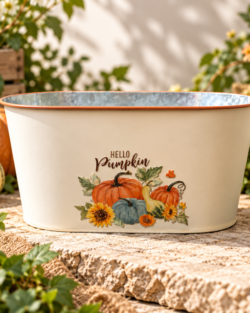 Hello Pumpkin ovális őszi kaspó
